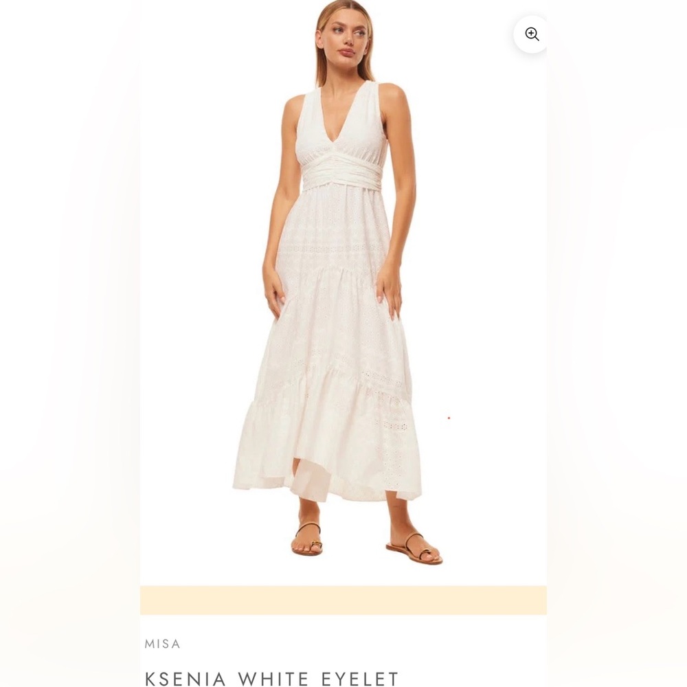 Misa Los Angeles White Eyelet Dress